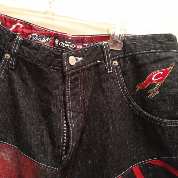 NBA Men's Sz 36 Cleveland Cavs Heritage UNK Denim - Picture 6 of 7